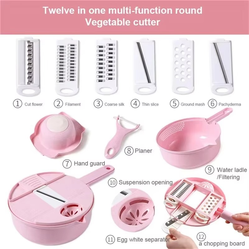 12 In1 Kitchen Multifunctional Vegetable Slicer